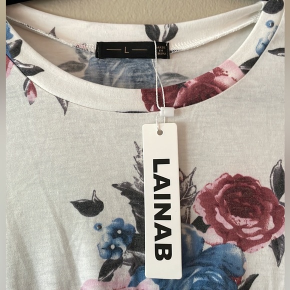 [LAINAB] Short Sleeve Floral Print Dress ~HAS POCKETS!~ - Picture 3 of 6